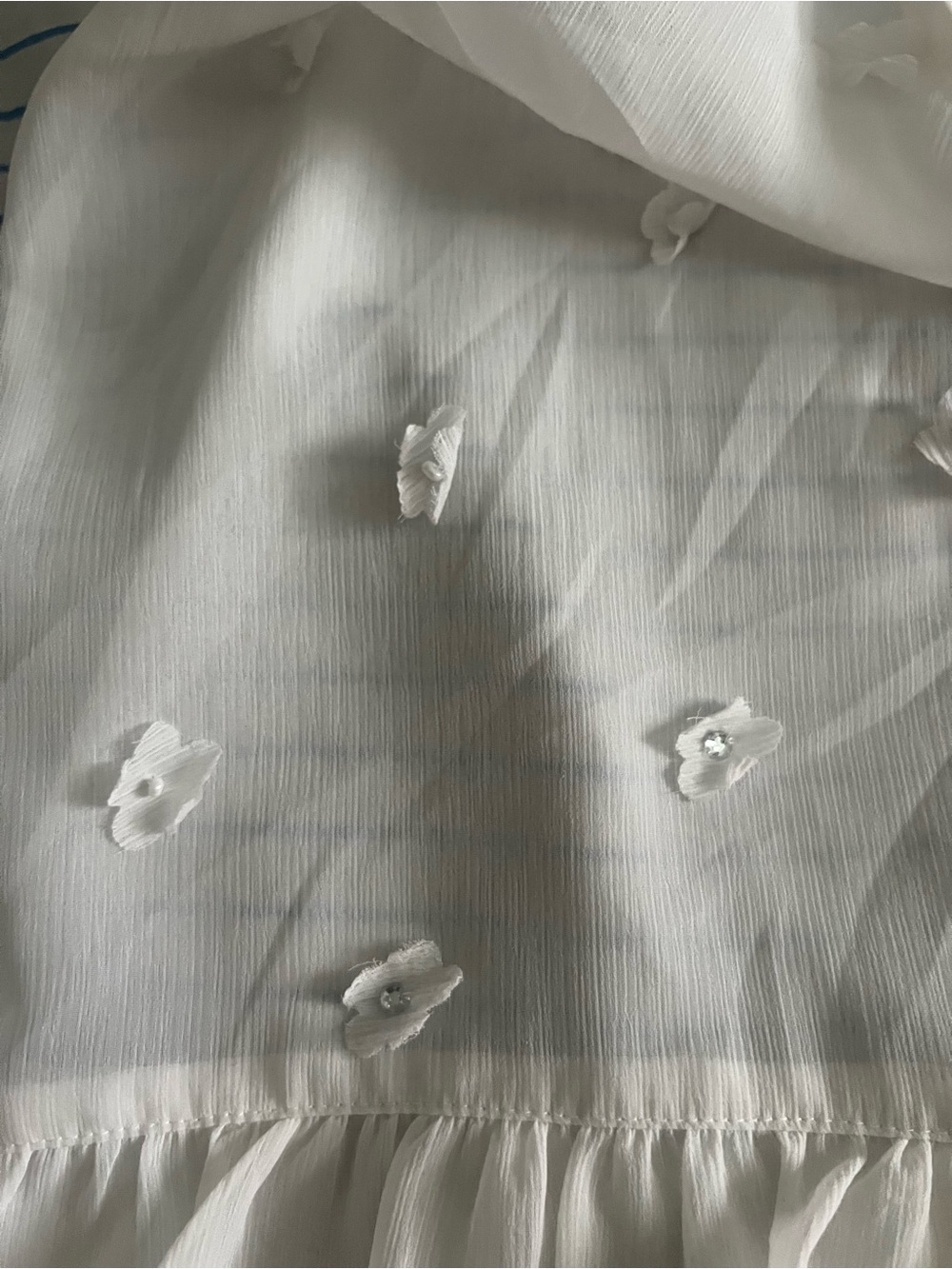 Abercrombie Fitch Ethereal Sheer Ruffle Angel Top Fairy Coquette Boho Romantic M - Picture 4 of 9
